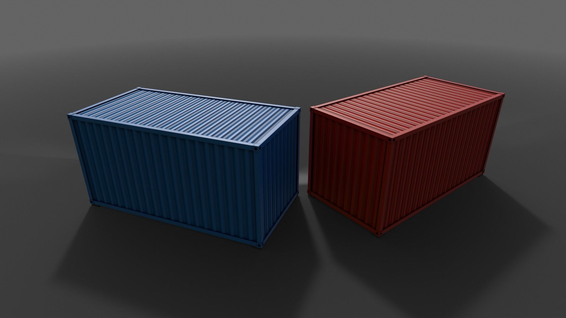PBR Container House BA 20ft V1 Low-poly 3D model_20