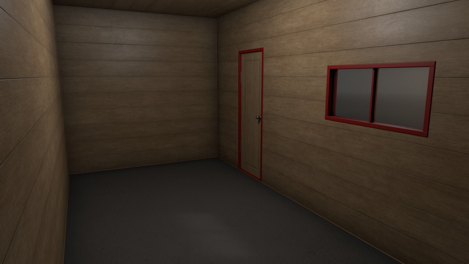 PBR Container House BA 20ft V1 Low-poly 3D model_16