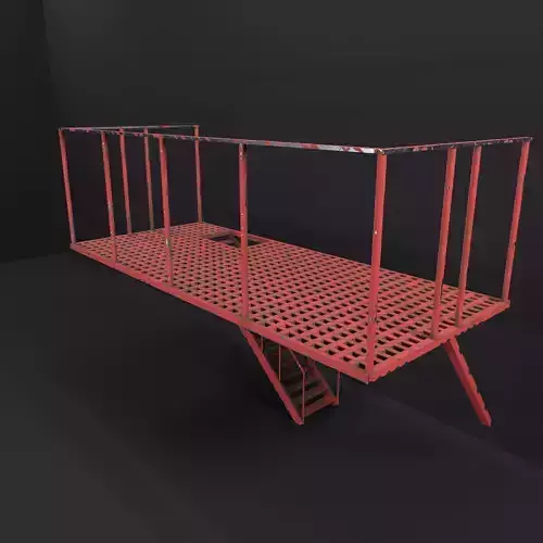 fire escape Low-poly 3D model