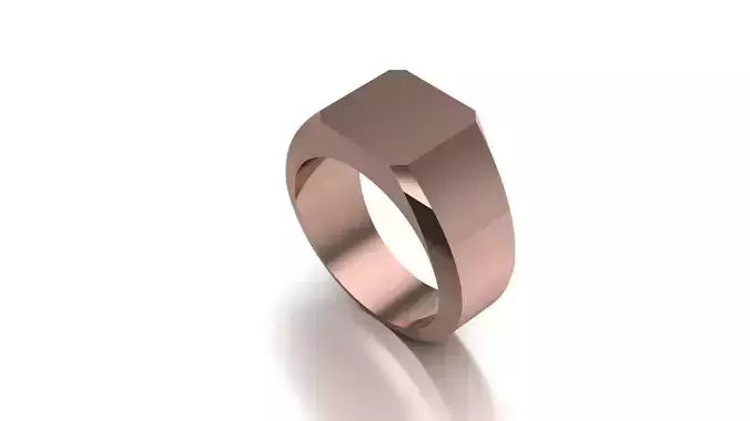 10mm Signet Ring Eamradshape Pritable model 3dmodel US 7