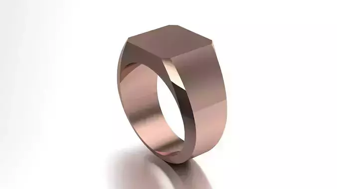 11mm Signet Ring Eamradshape Pritable model 3dmodel US 7