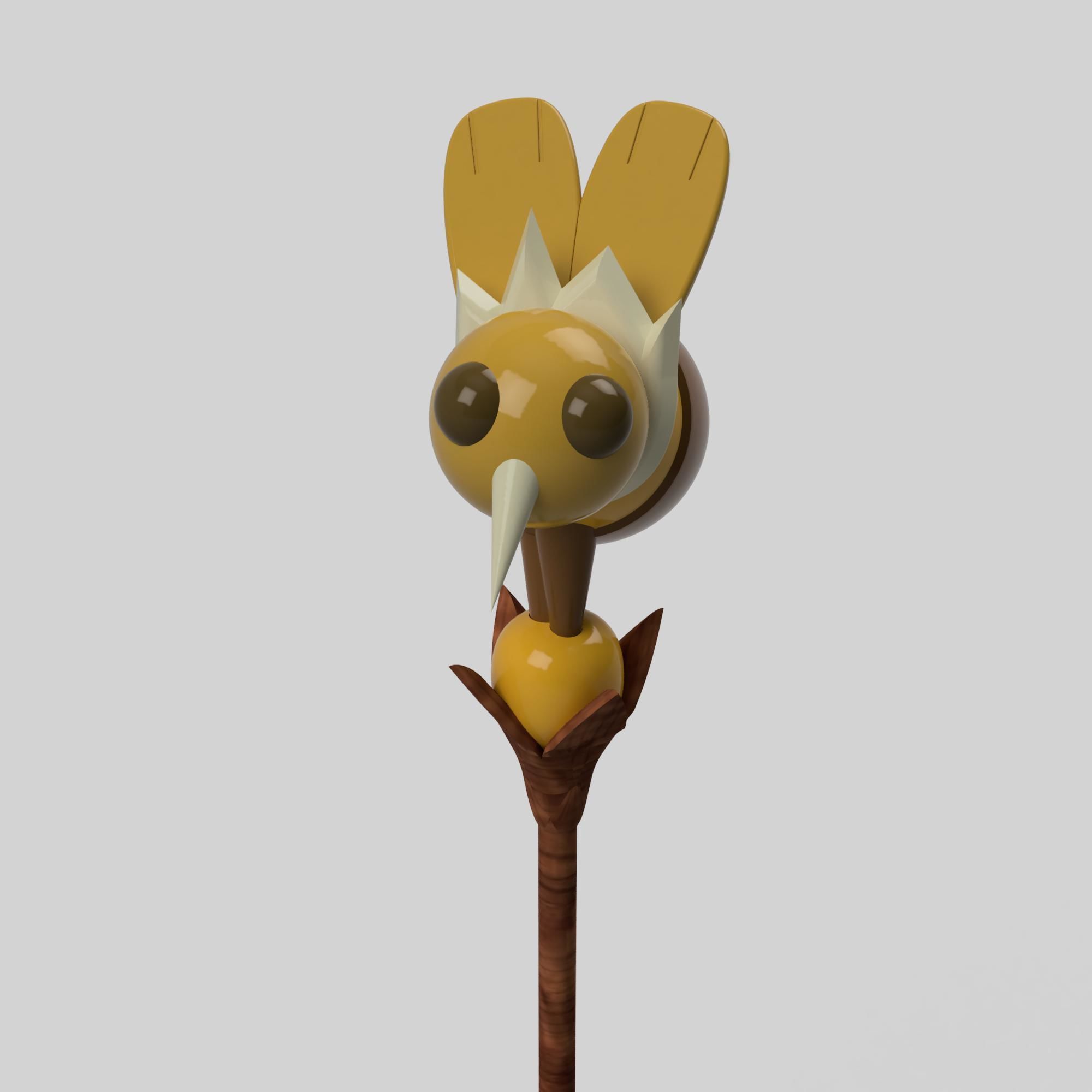 Willows Staff Clover 3D print model_2