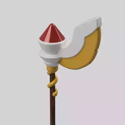 Golden Guards Staff 3D print model