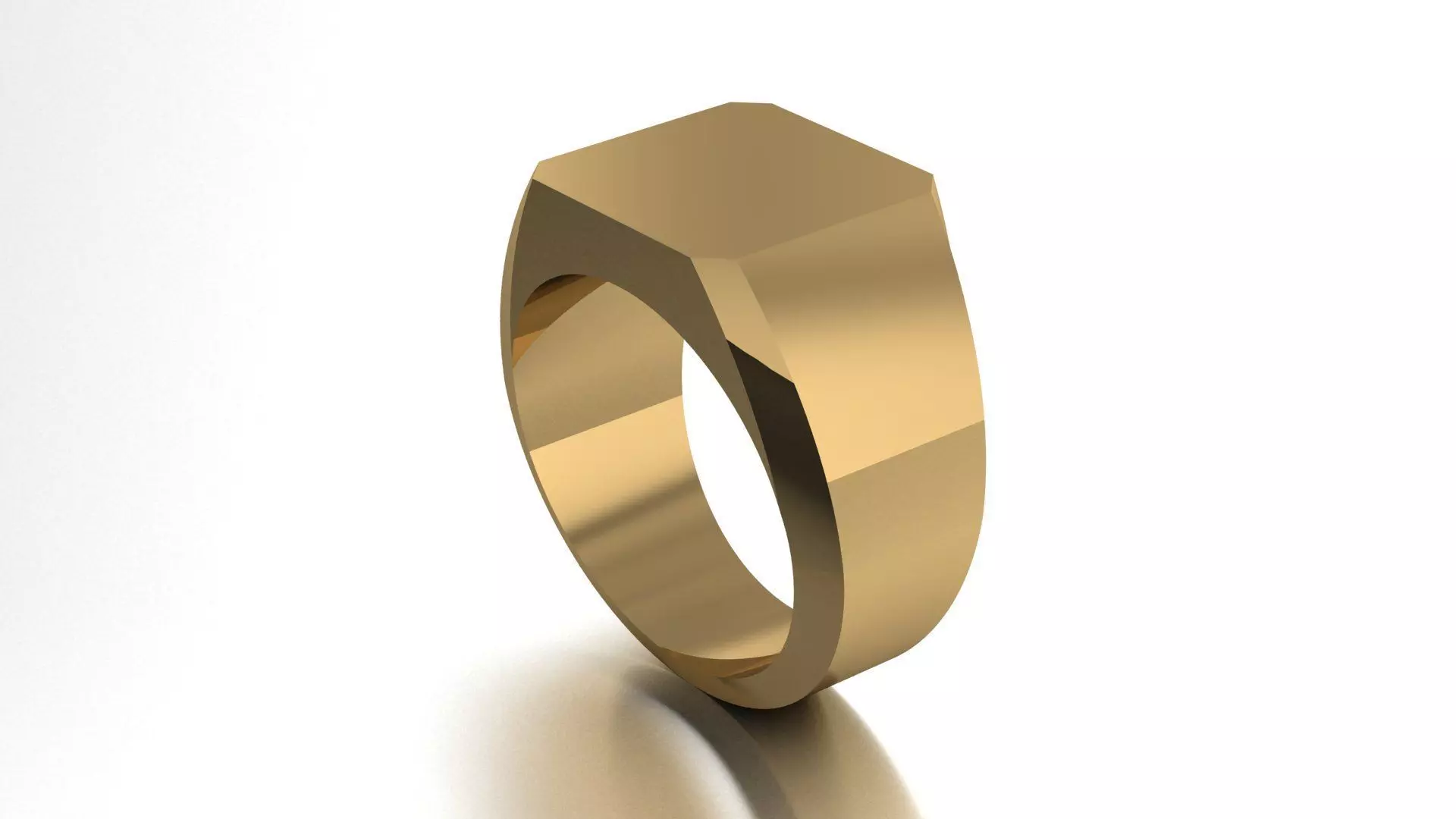 12mm Signet Ring Eamradshape Pritable model 3dmodel US 7 3D print model_0