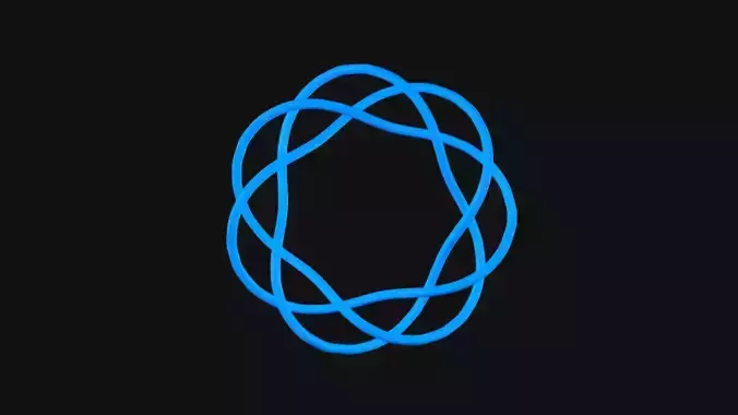 Torus Knot 6 Low-poly 3D model