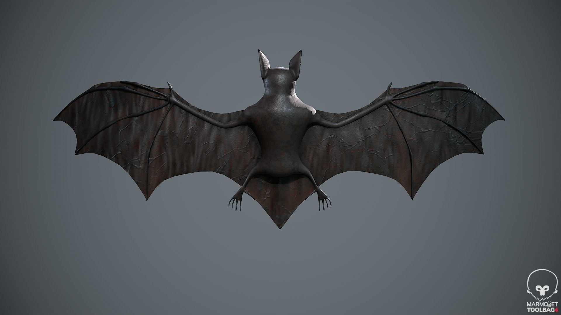Bat 3D  Low-poly 3D model_3
