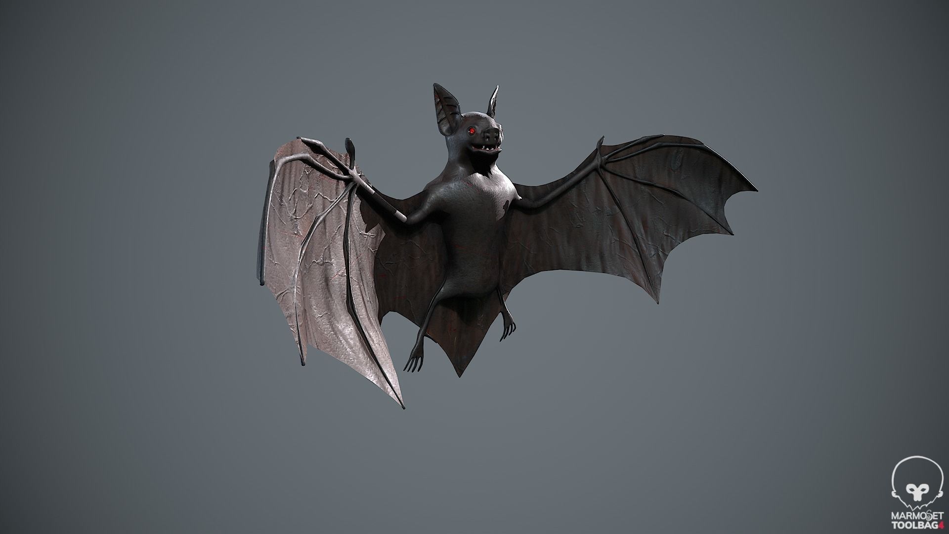 Bat 3D  Low-poly 3D model_5