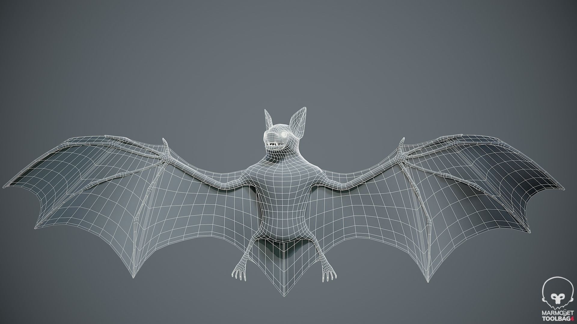 Bat 3D  Low-poly 3D model_10