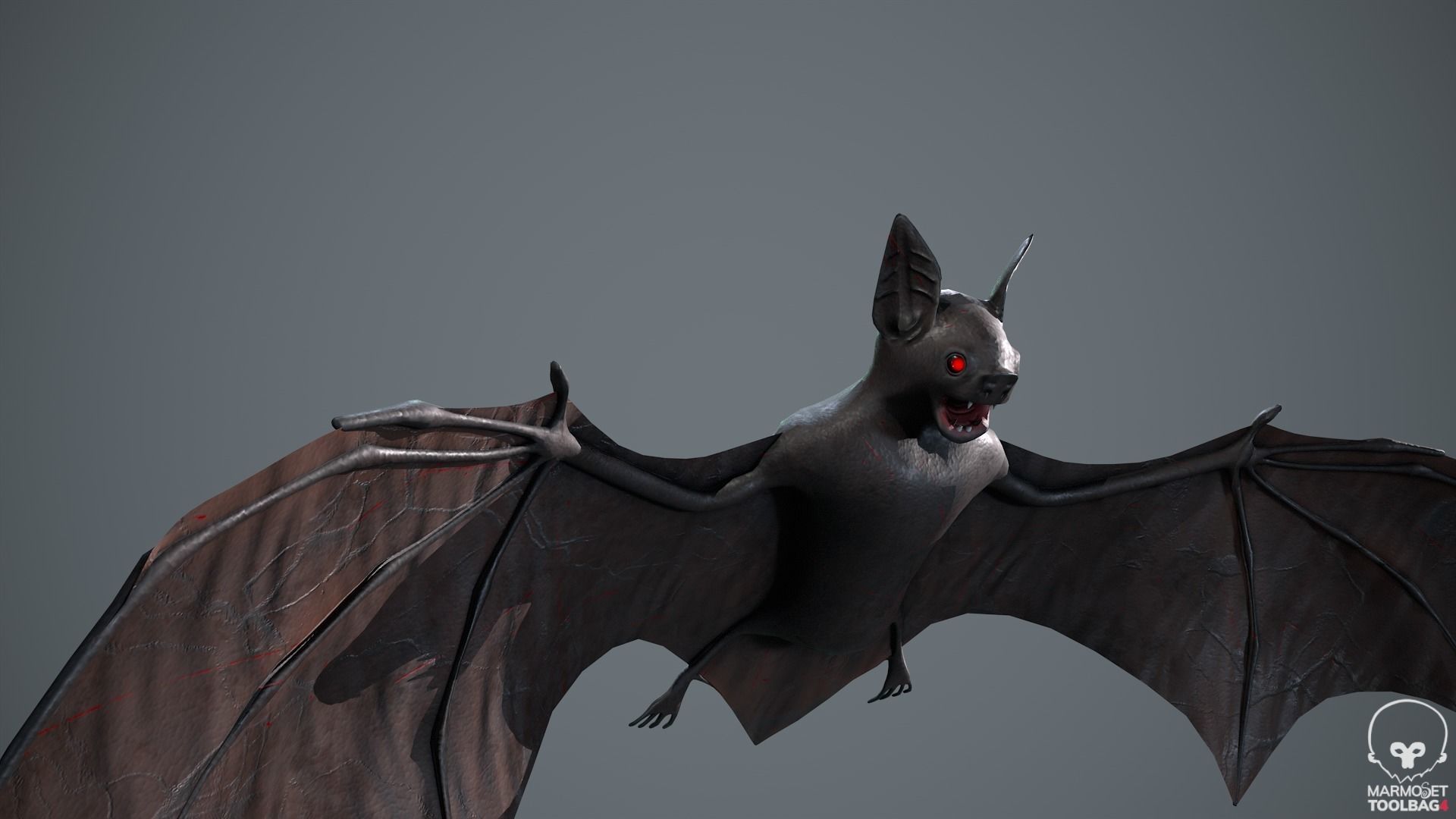 Bat 3D  Low-poly 3D model_8