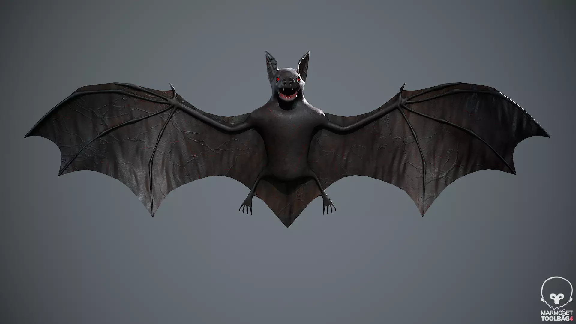 Bat 3D  Low-poly 3D model_0