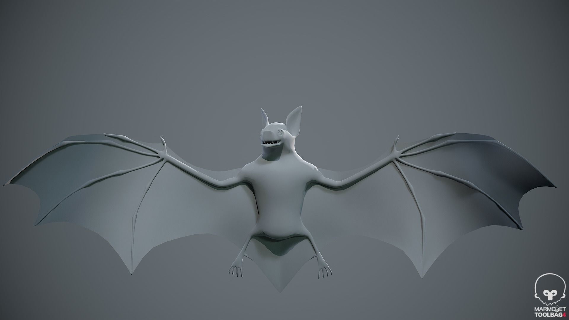 Bat 3D  Low-poly 3D model_9