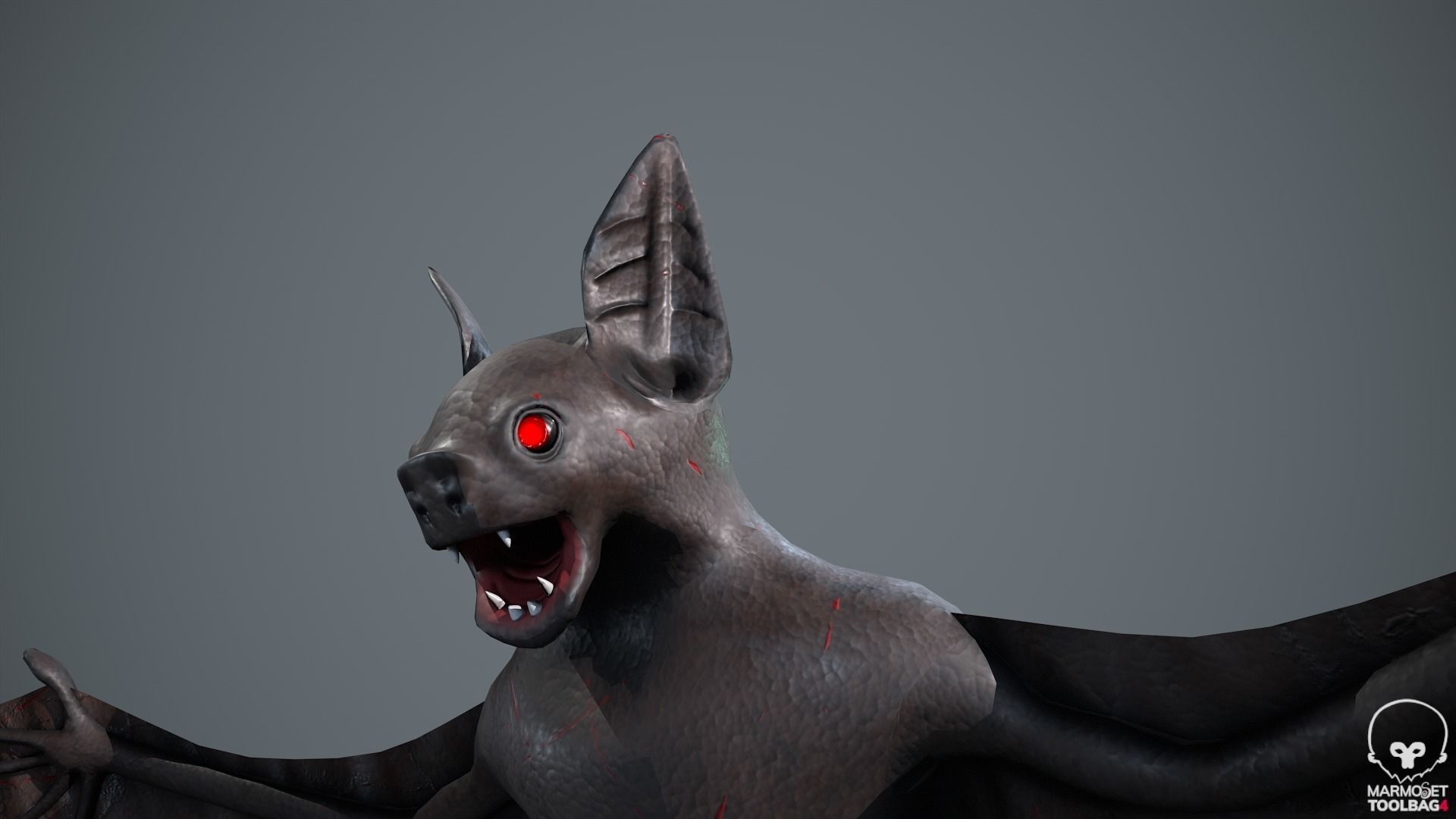 Bat 3D  Low-poly 3D model_6