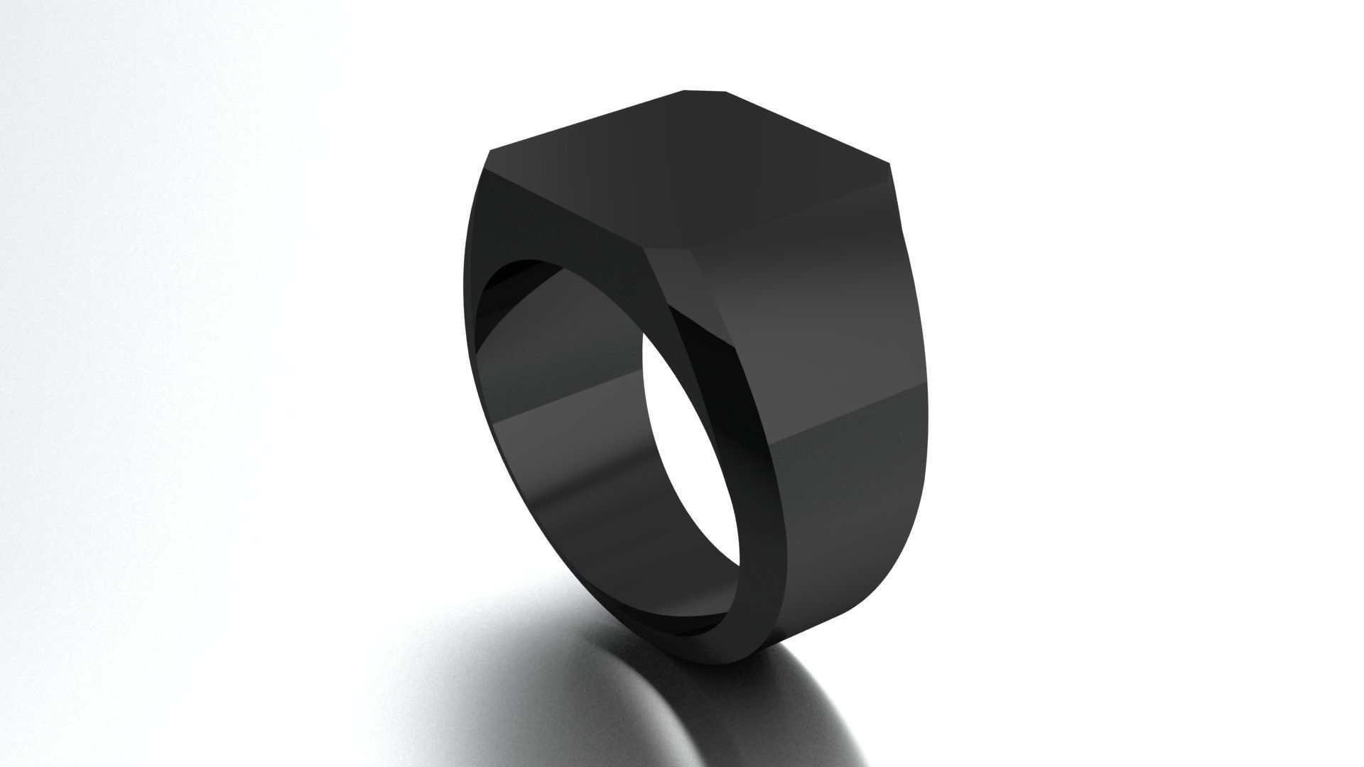  13mm Signet Ring Eamradshape Pritable model 3dmodel US 7 3D print model_3