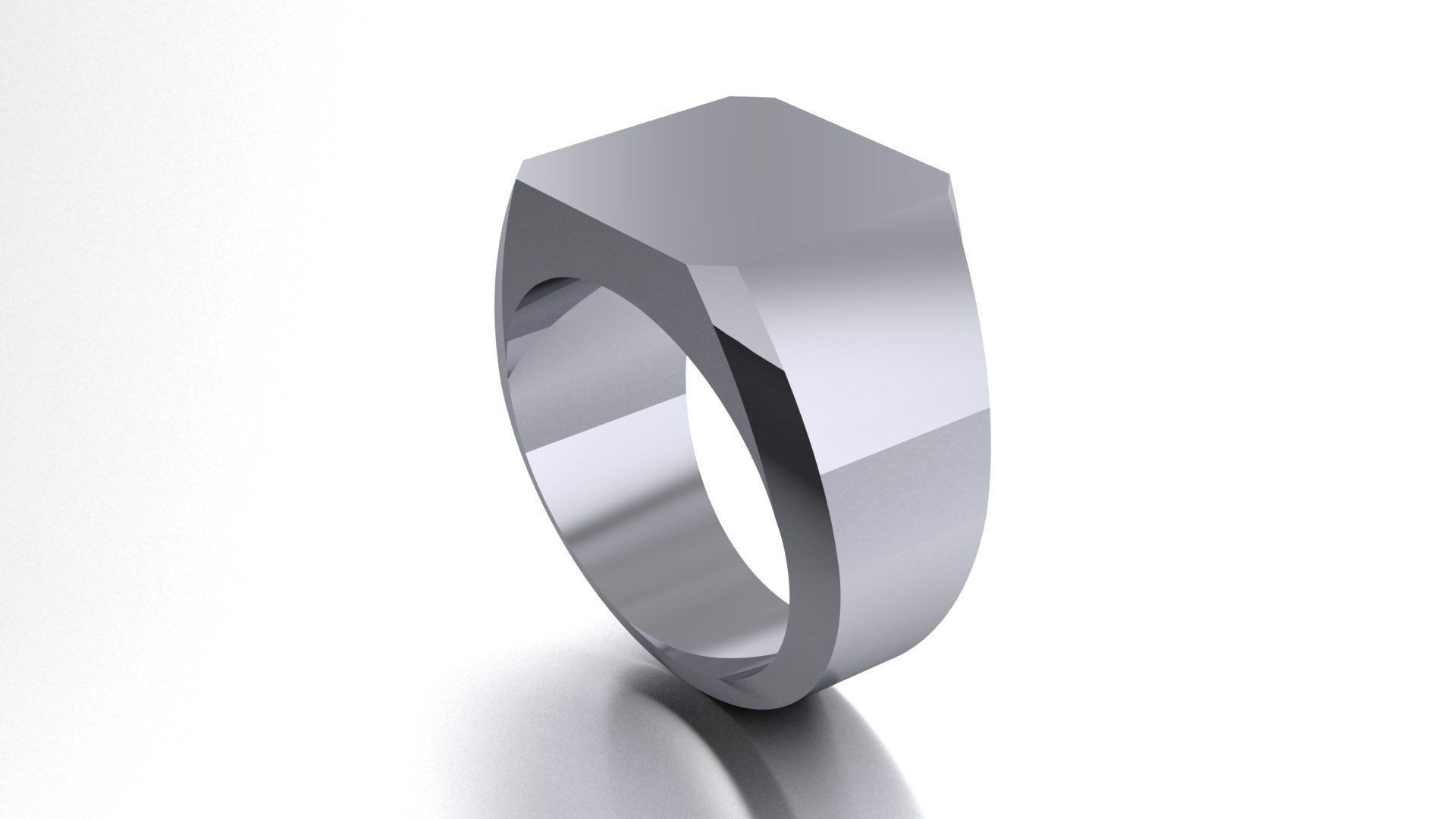  13mm Signet Ring Eamradshape Pritable model 3dmodel US 7 3D print model_2