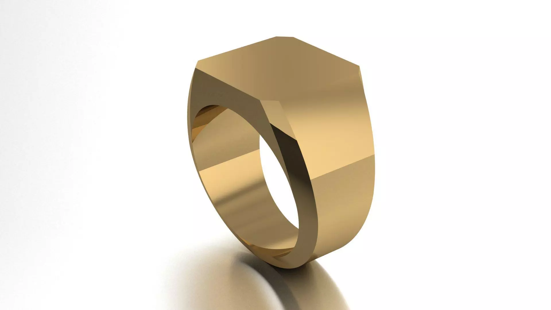  13mm Signet Ring Eamradshape Pritable model 3dmodel US 7 3D print model_0