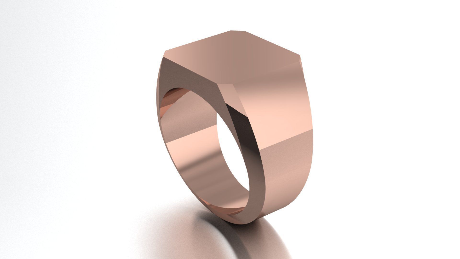  13mm Signet Ring Eamradshape Pritable model 3dmodel US 7 3D print model_1