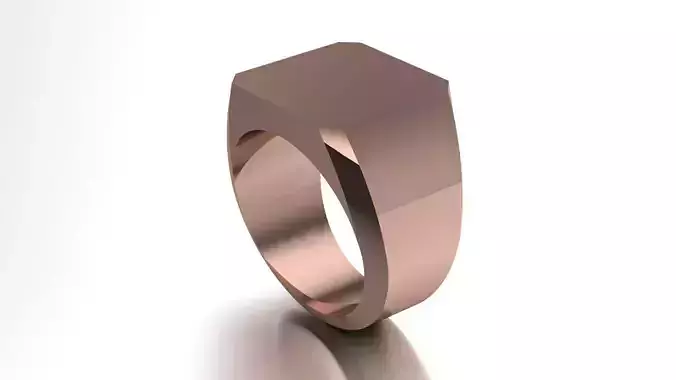  14mm Signet Ring Eamradshape Pritable model 3dmodel US 7