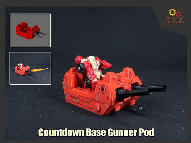 Transformers Countdown Base Gunner Pod Free 3D print model