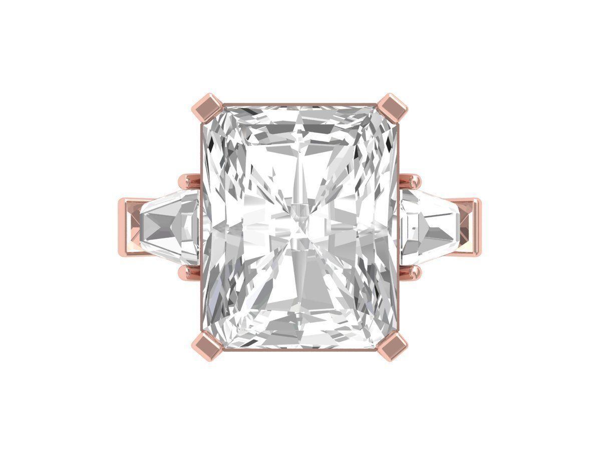 Emerald Radiant Ring 3D print model_4