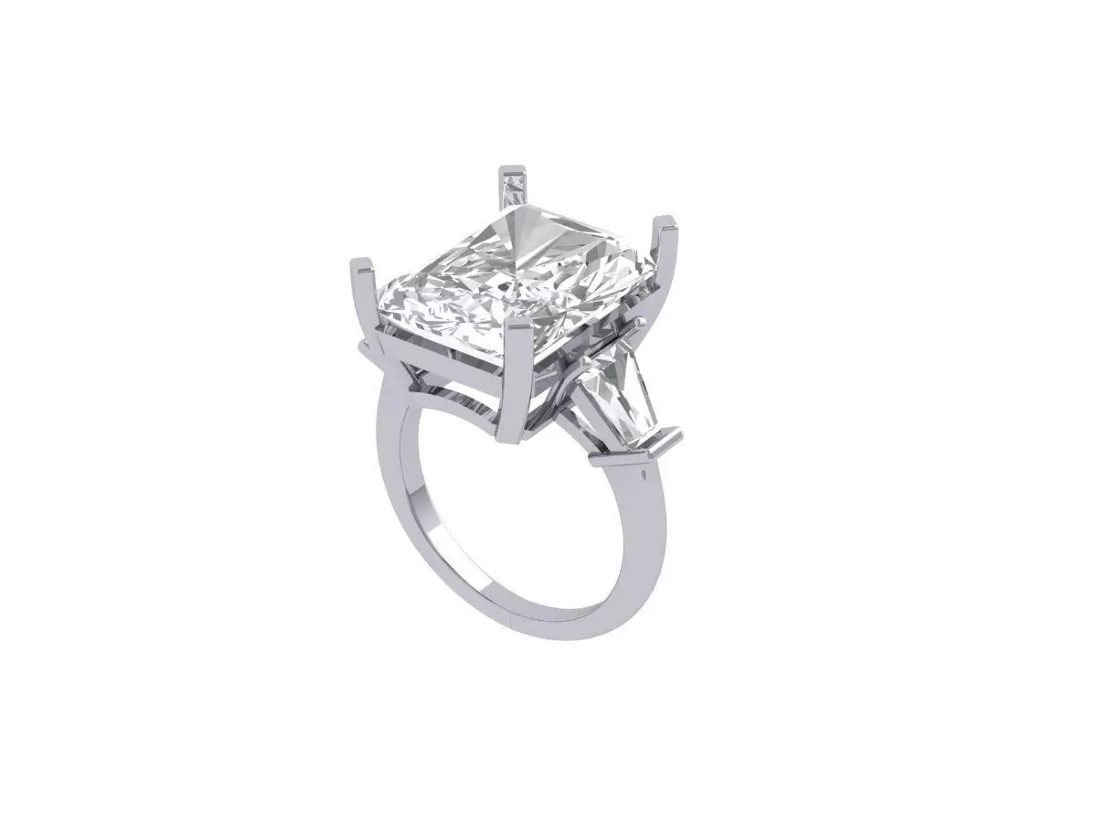 Emerald Radiant Ring 3D print model_0