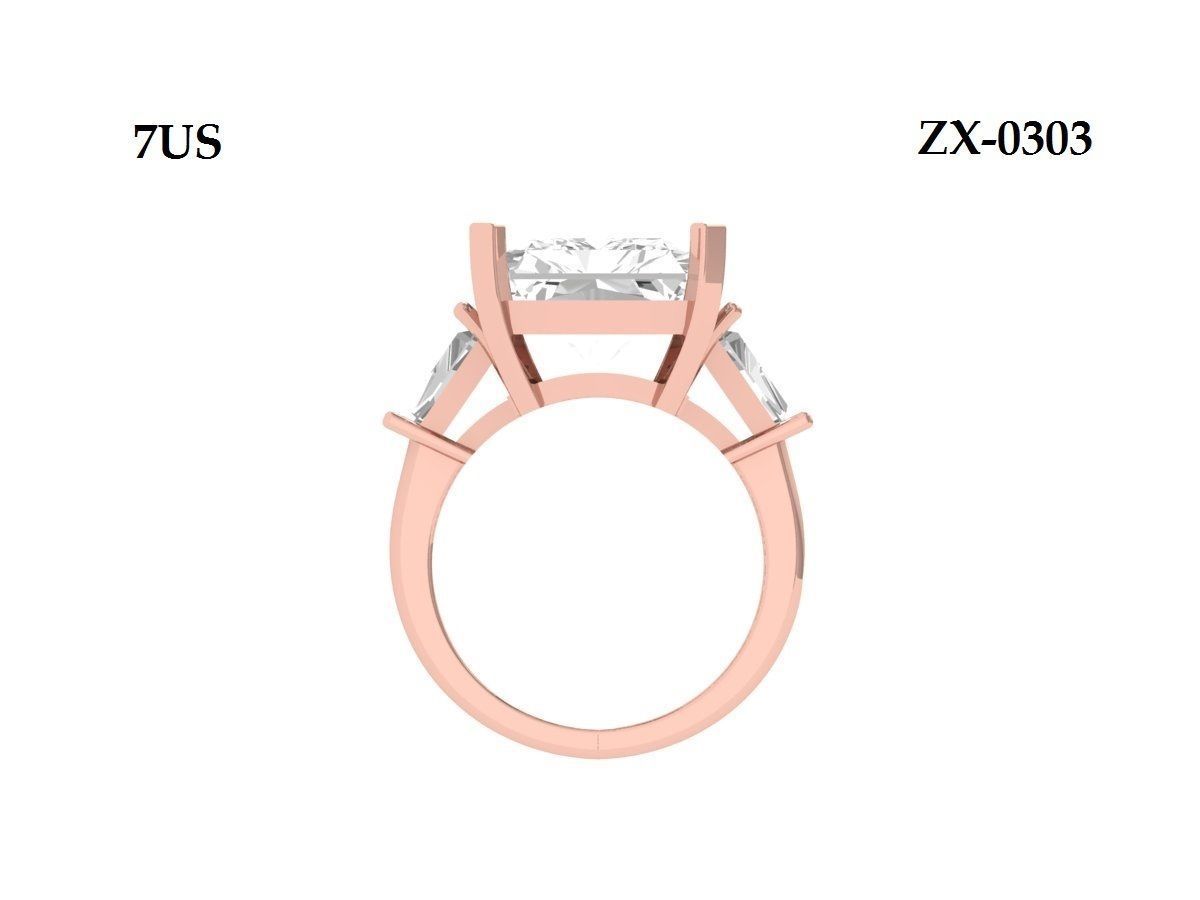 Emerald Radiant Ring 3D print model_5
