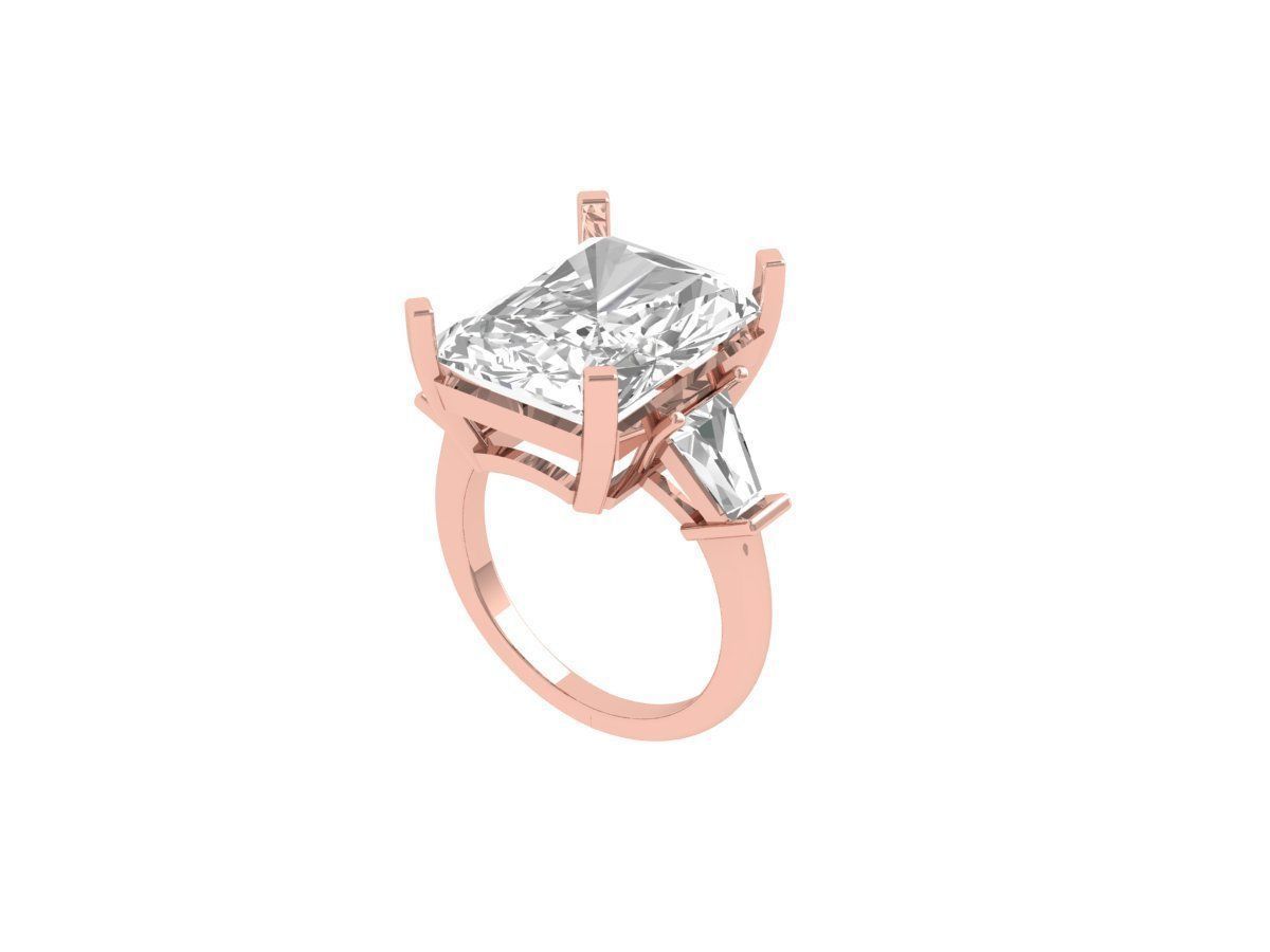 Emerald Radiant Ring 3D print model_6