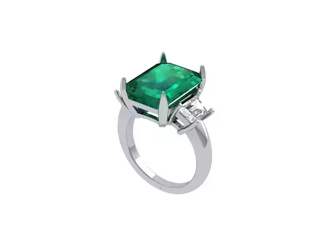Emerald Radiant Ring