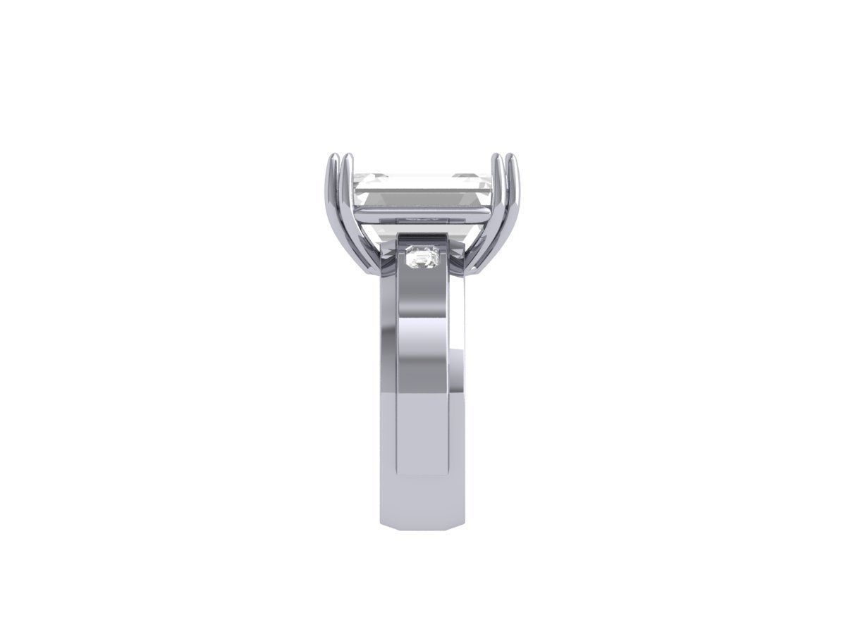 Emerald Radiant Ring 3D print model_9