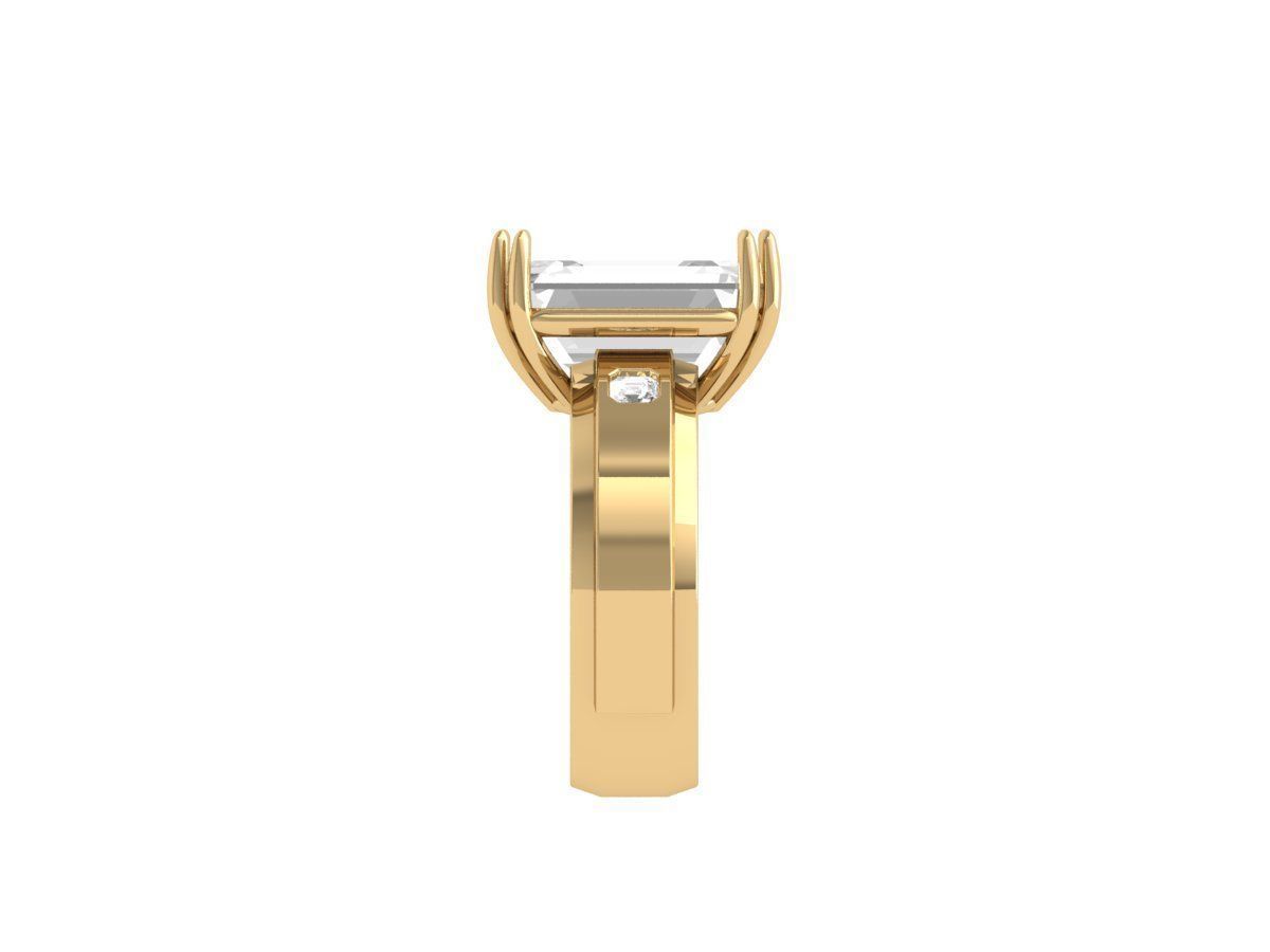 Emerald Radiant Ring 3D print model_11