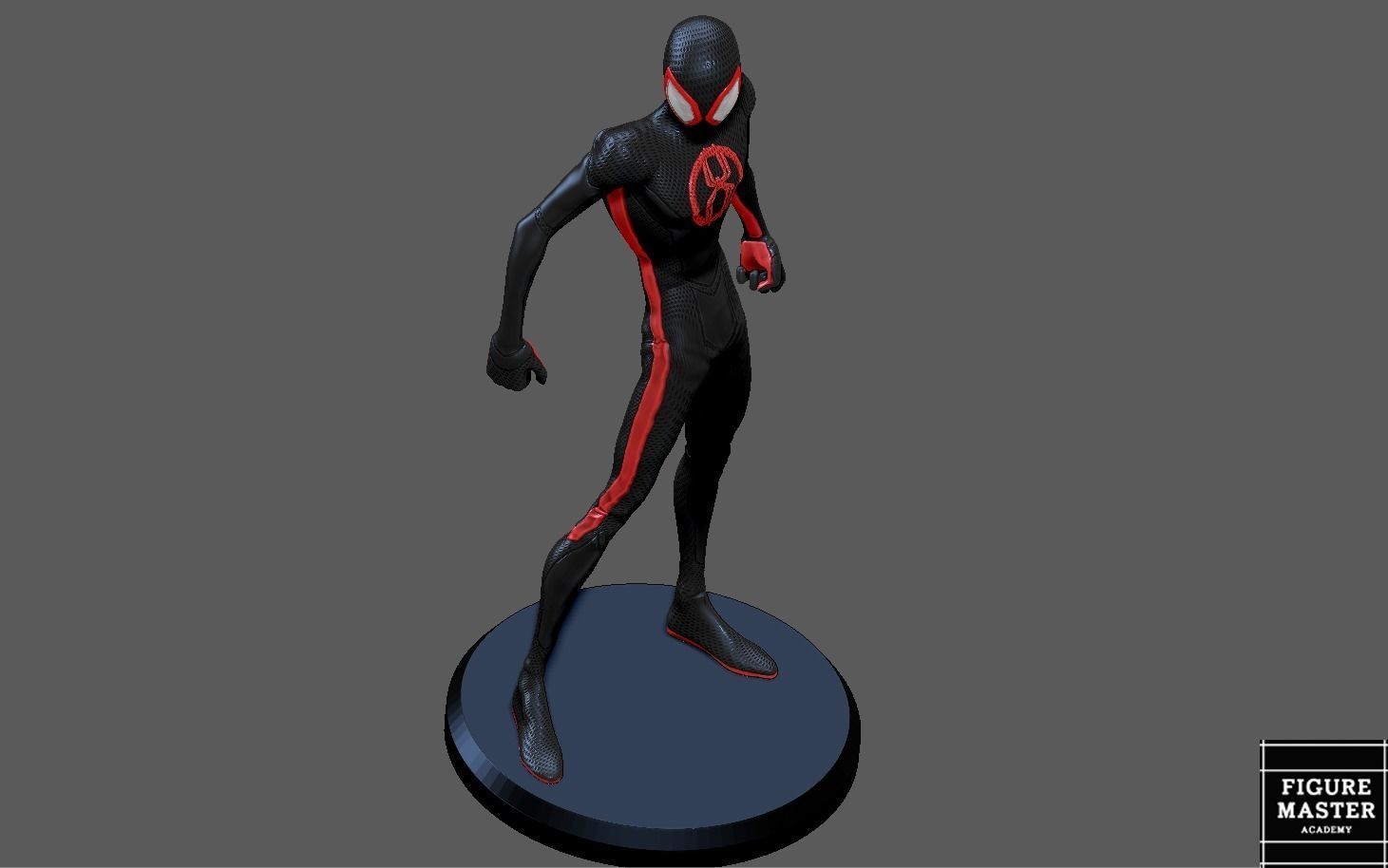 SPIDERMAN ACROSS THE SPIDERVERSE MILES MORALES STAND 3D print model_9