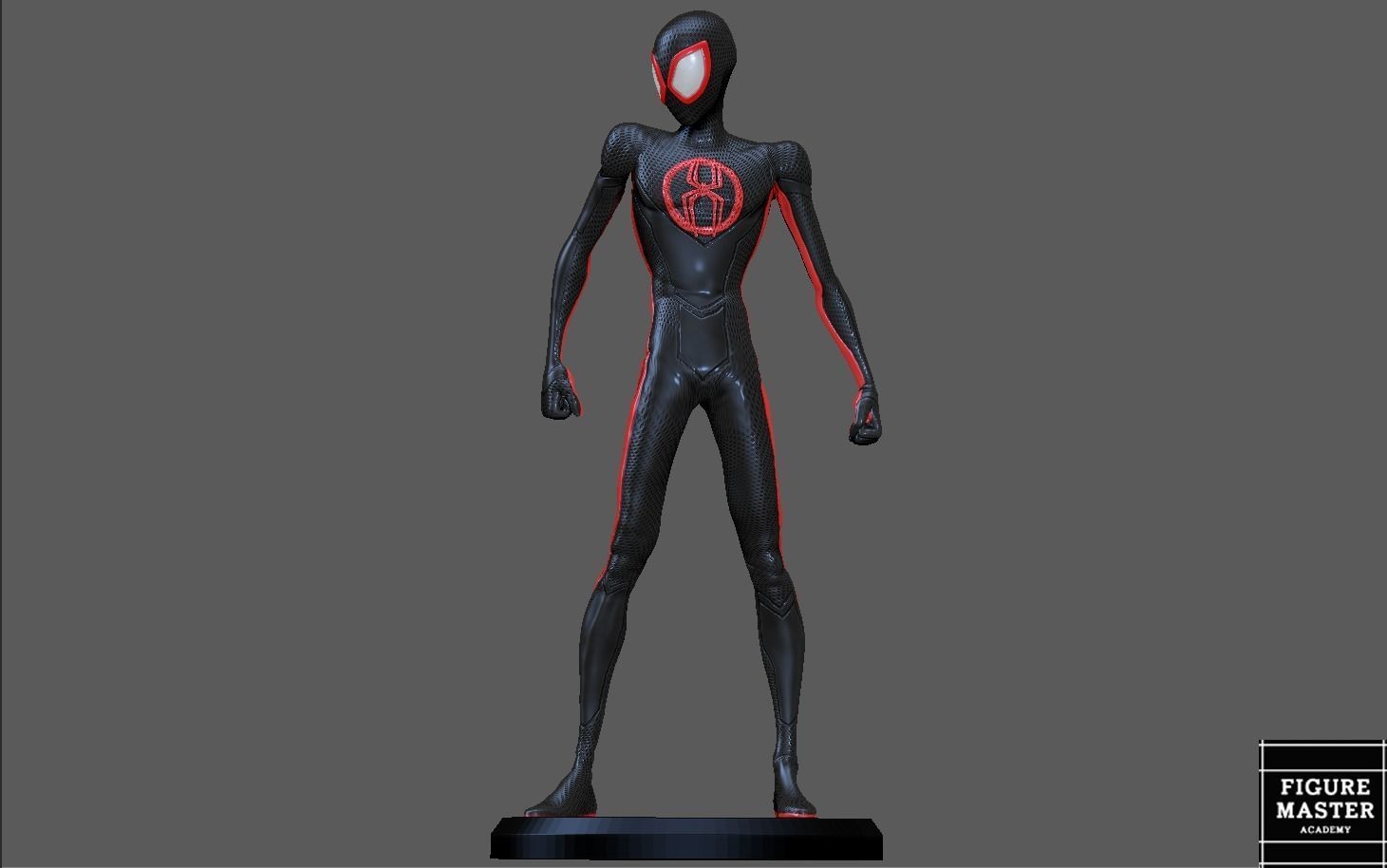 SPIDERMAN ACROSS THE SPIDERVERSE MILES MORALES STAND 3D print model_11