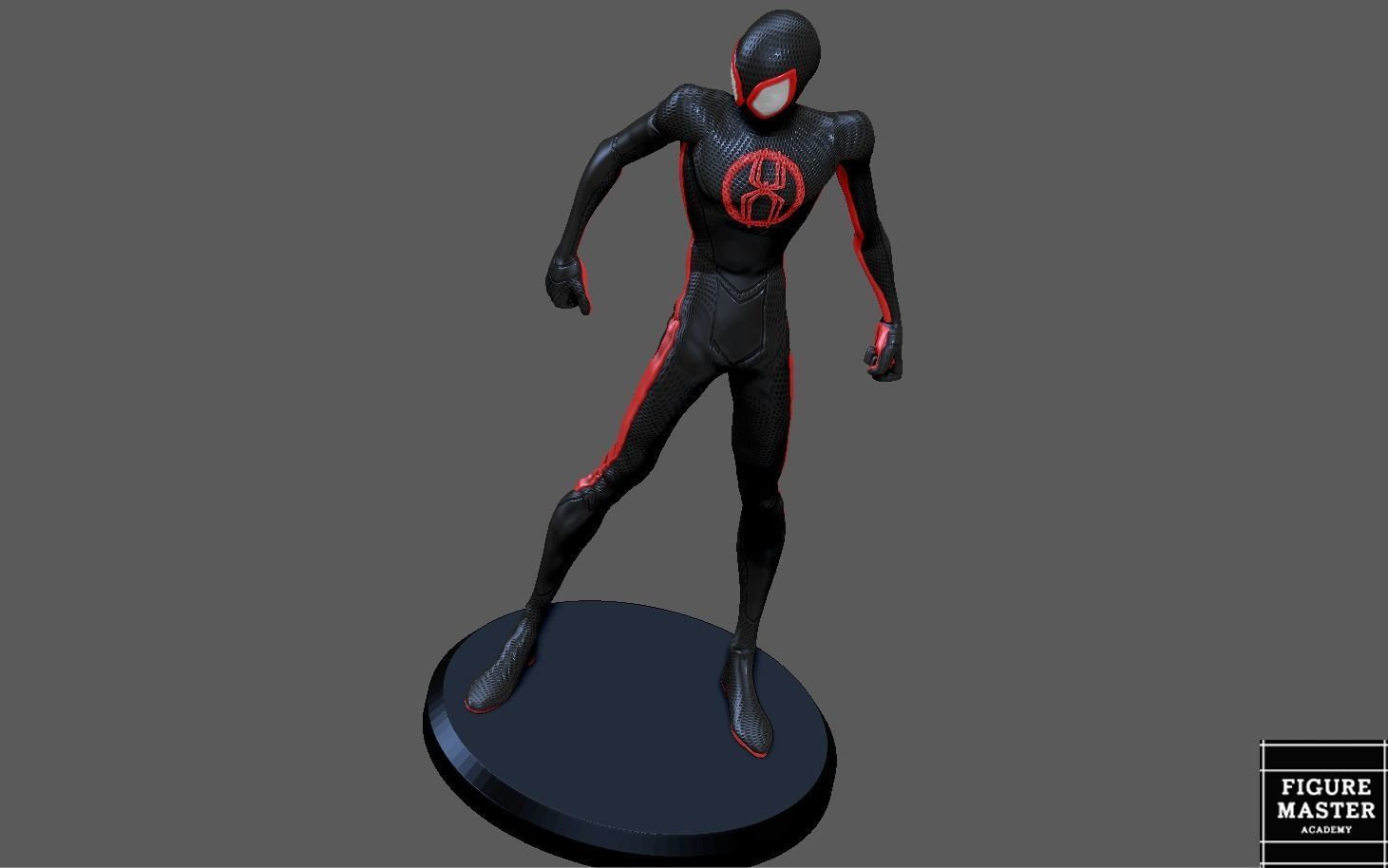 SPIDERMAN ACROSS THE SPIDERVERSE MILES MORALES STAND 3D print model_10