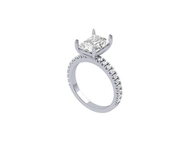 Emerald Radiant Ring 3D print model