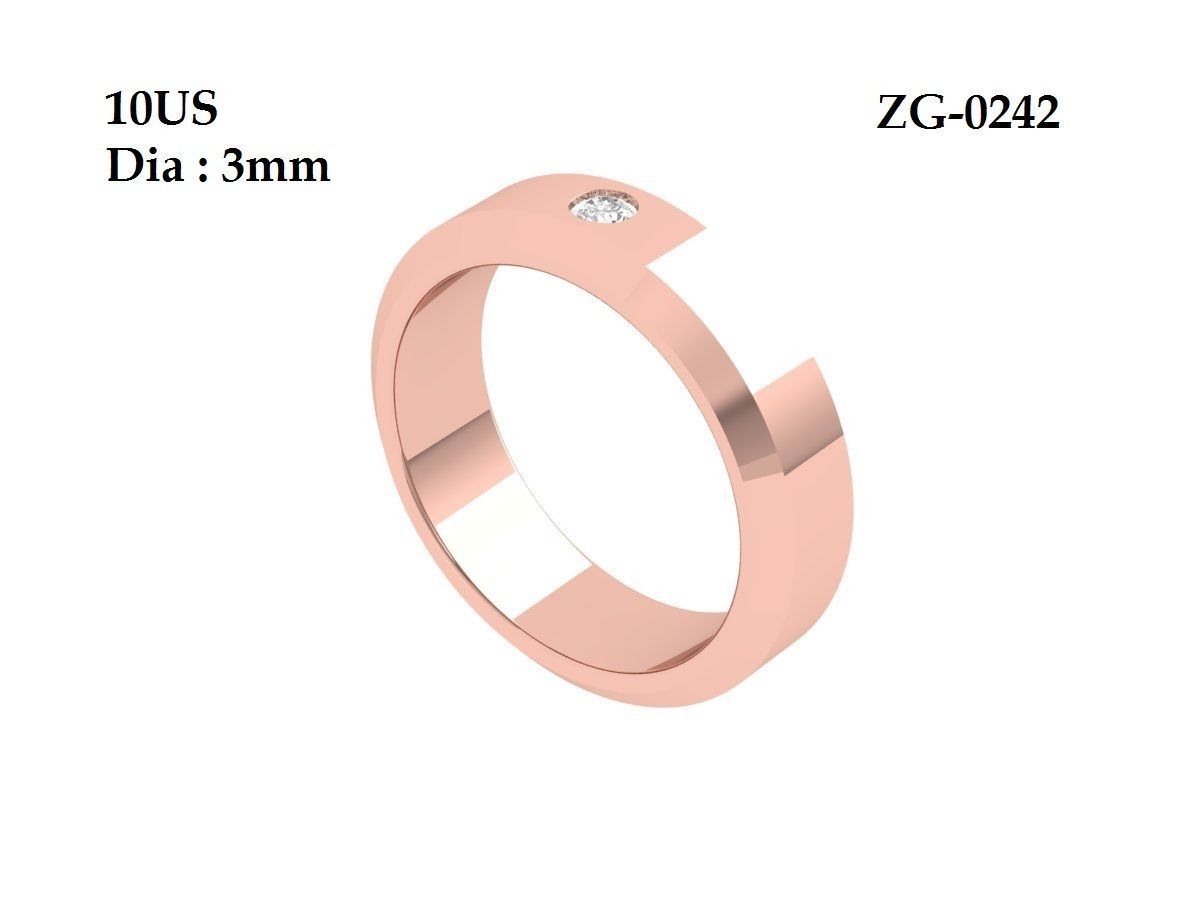 Wedding Ring  3D print model_12