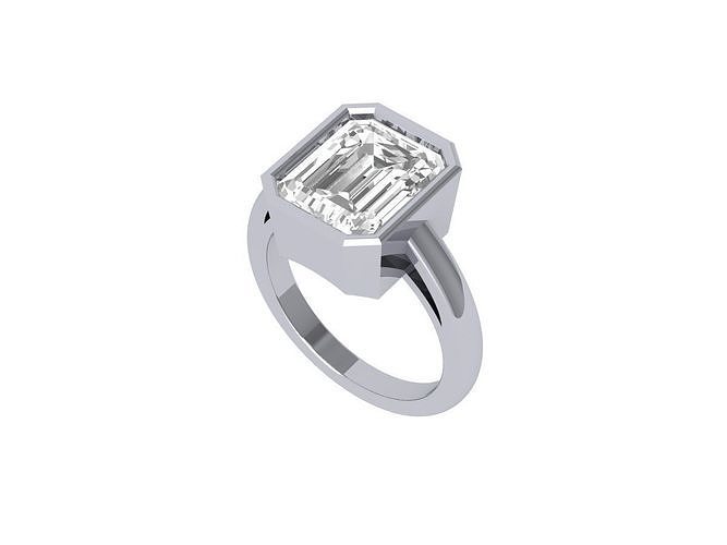 Emerald Radiant Ring 3D print model