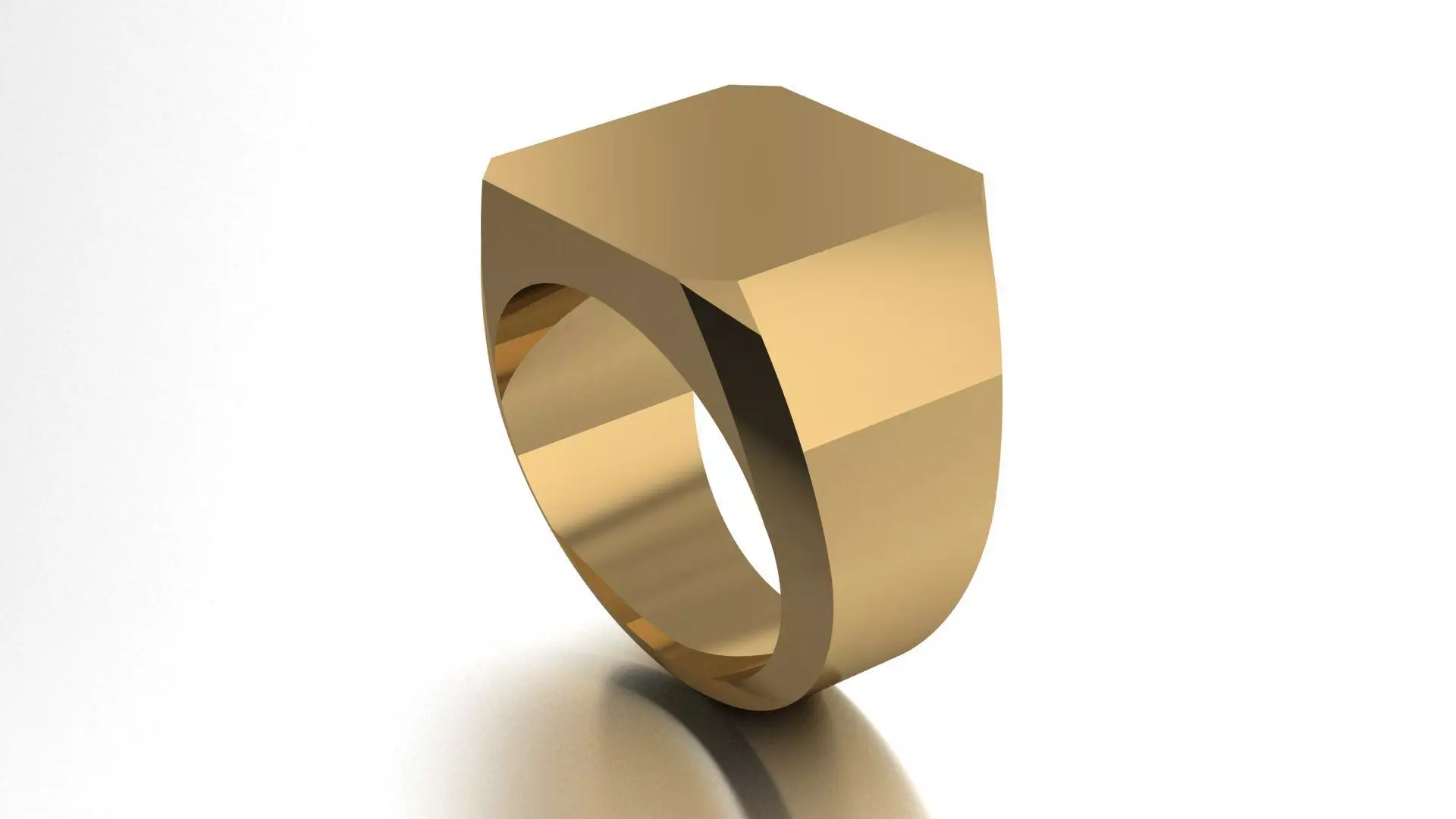 15mm Signet Ring Eamradshape Pritable model 3dmodel US 7 3D print model_0