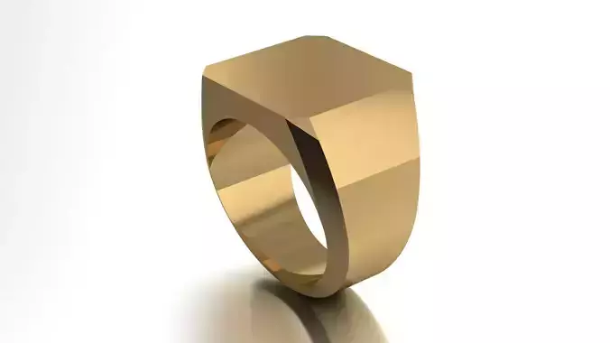 15mm Signet Ring Eamradshape Pritable model 3dmodel US 7