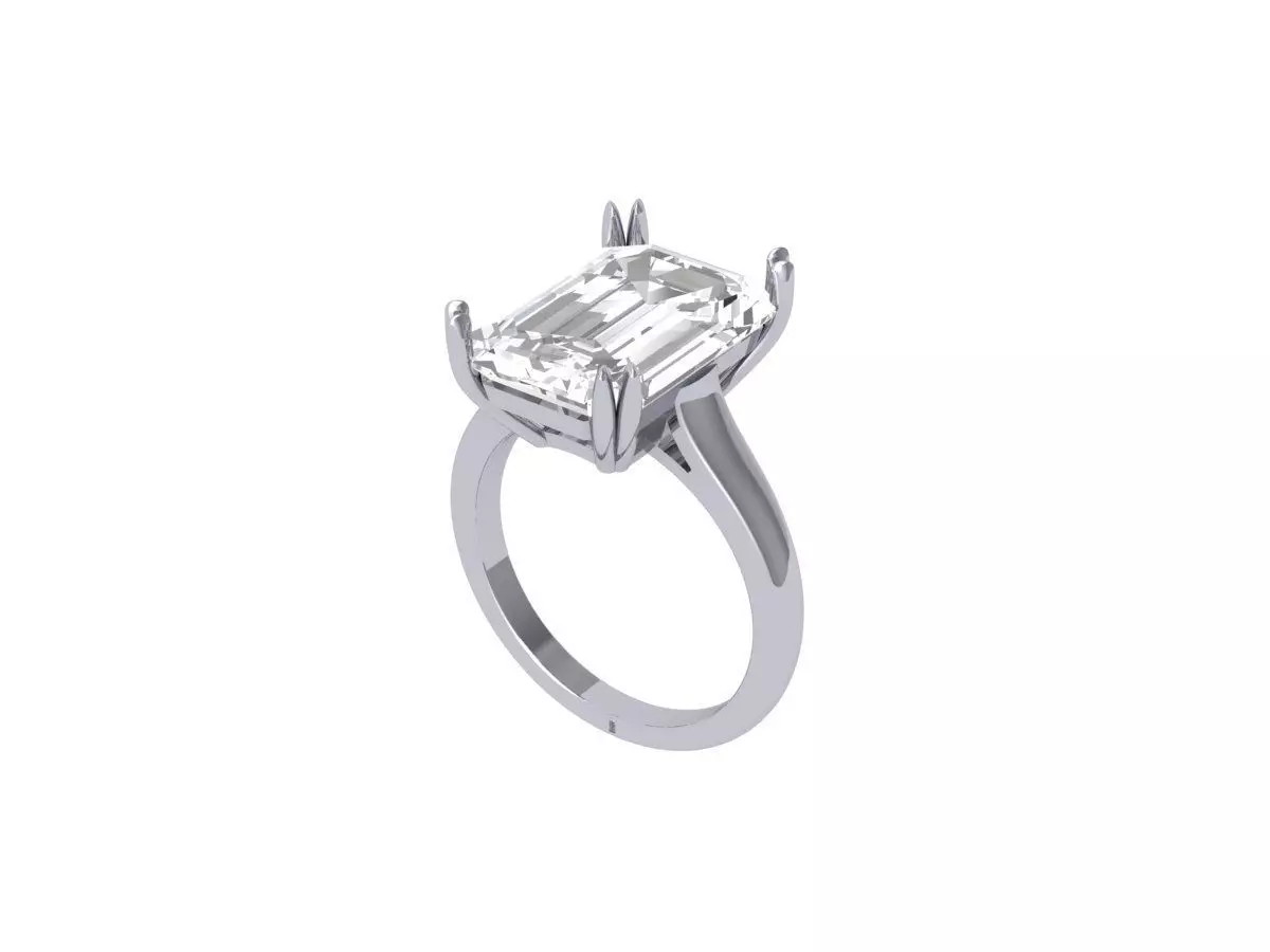 Emerald Radiant Ring 3D print model_0