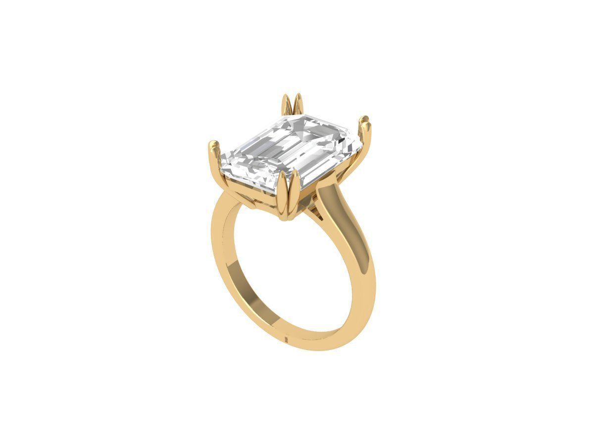 Emerald Radiant Ring 3D print model_2