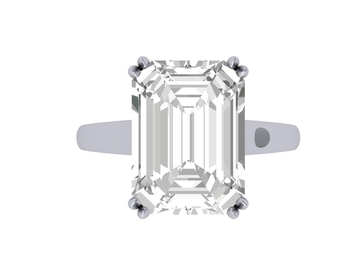 Emerald Radiant Ring 3D print model_6