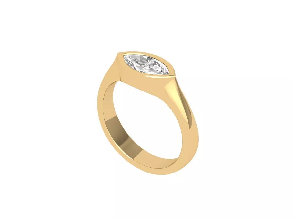 Marquise Ring 3D print model