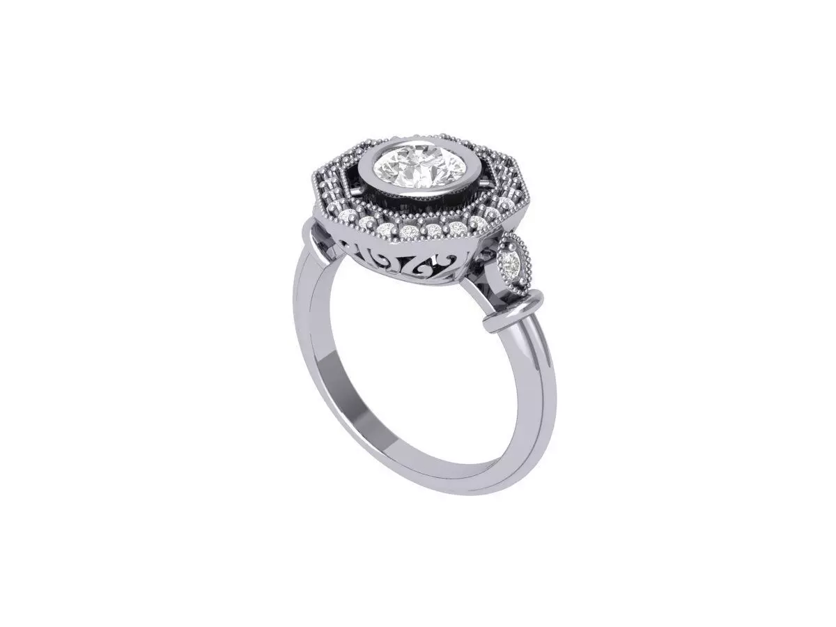 Wedding Ring 3D print model_0