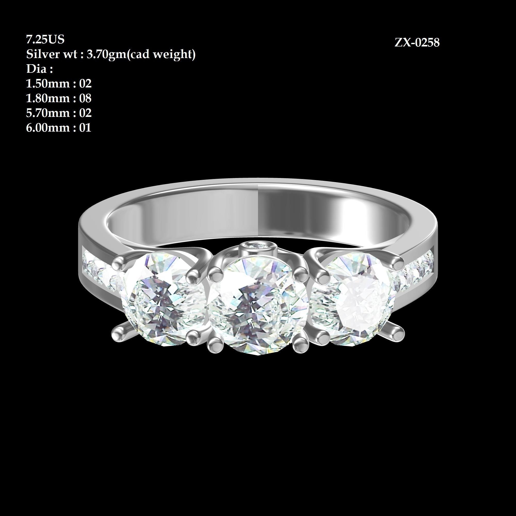 Wedding Ring 3D print model_6