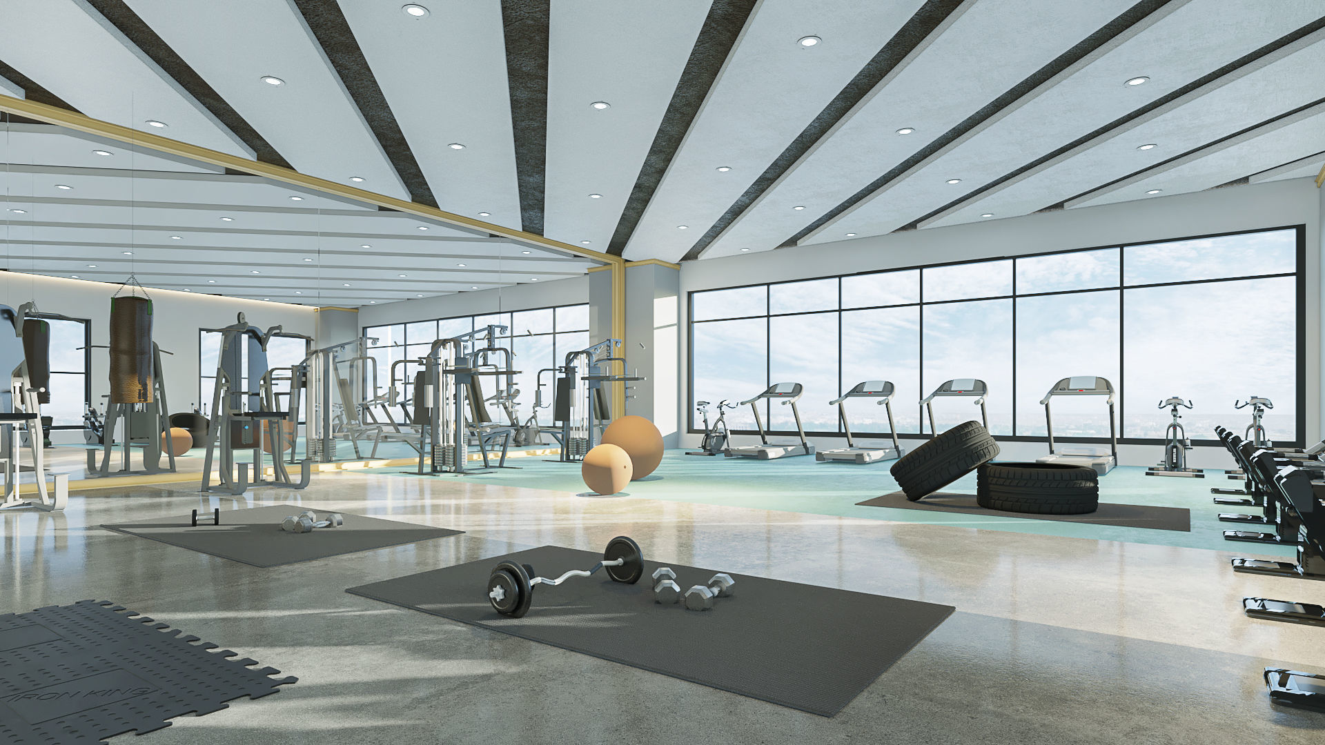 collection set of gyms and fitness centers _4