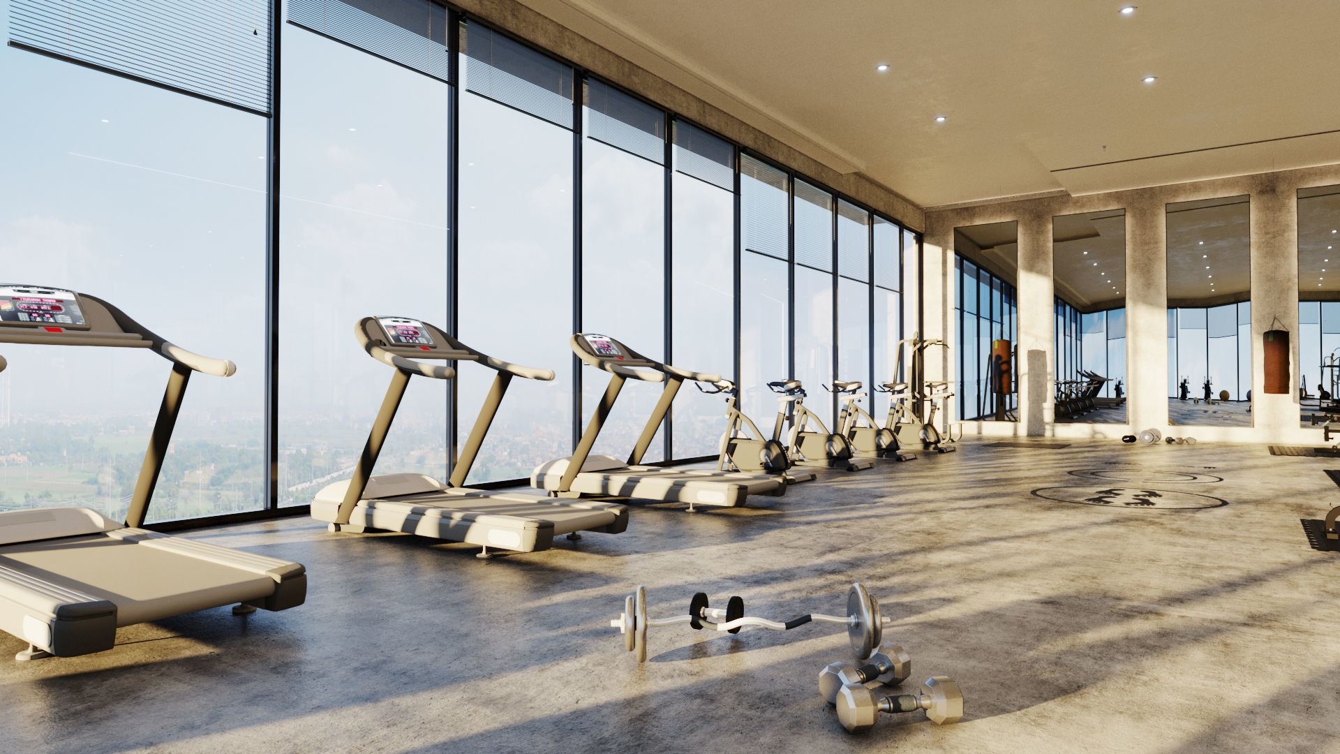 collection set of gyms and fitness centers _9