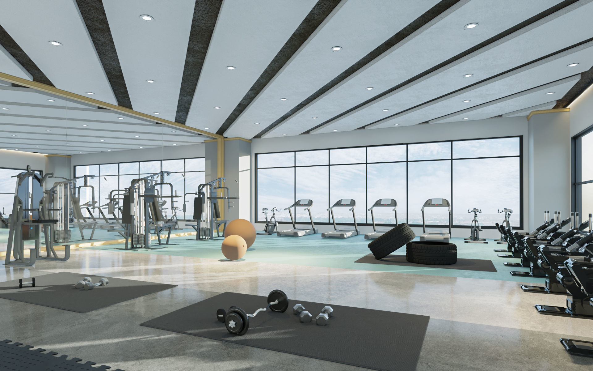 collection set of gyms and fitness centers _3