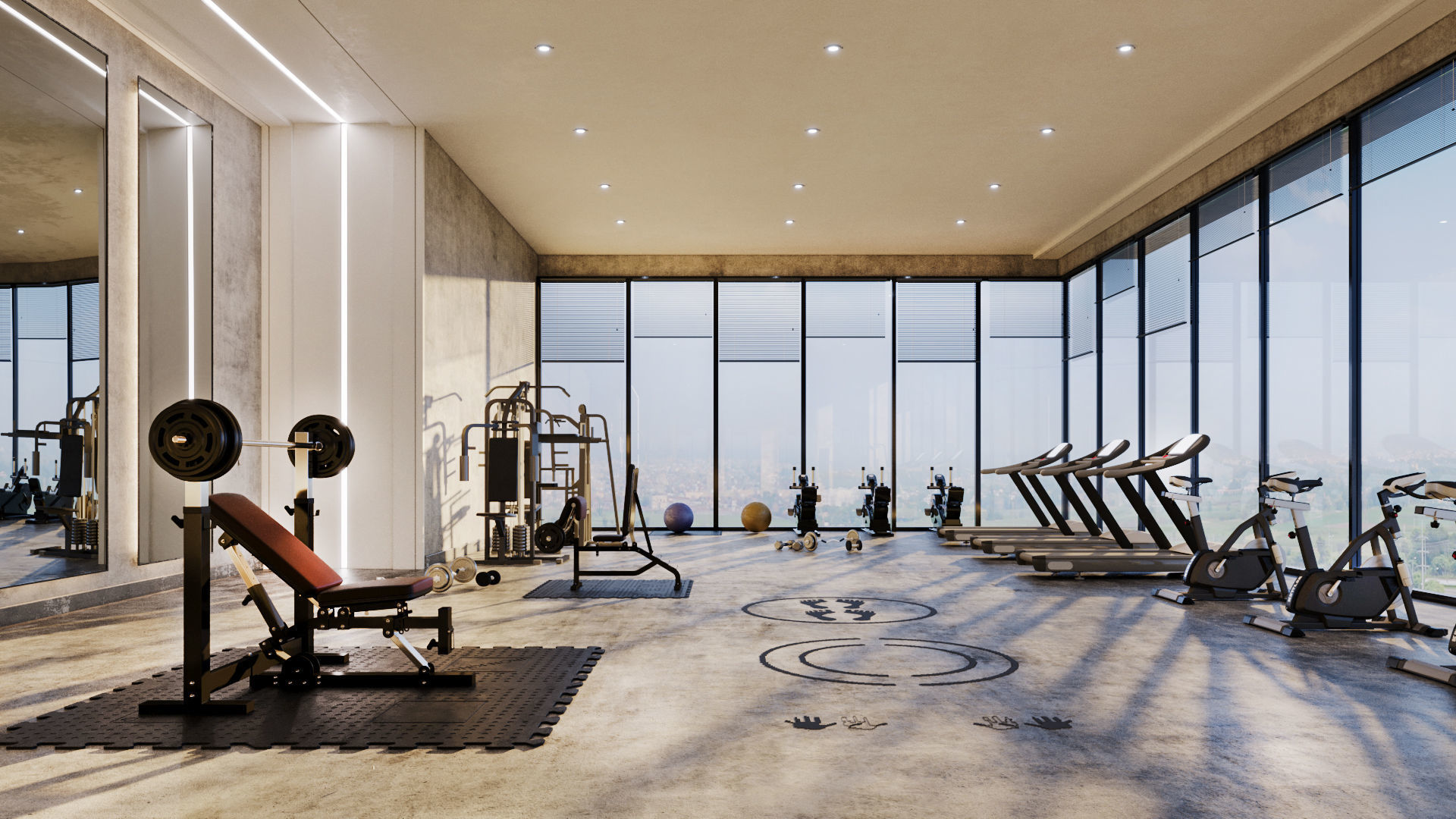 collection set of gyms and fitness centers _7