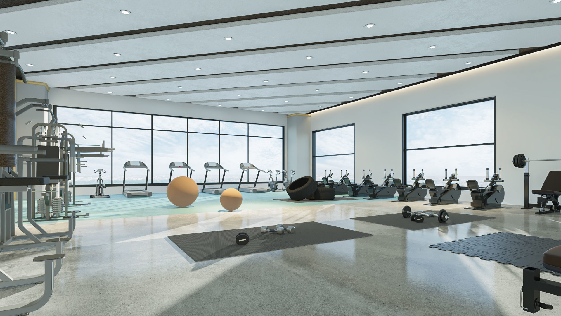 collection set of gyms and fitness centers _1
