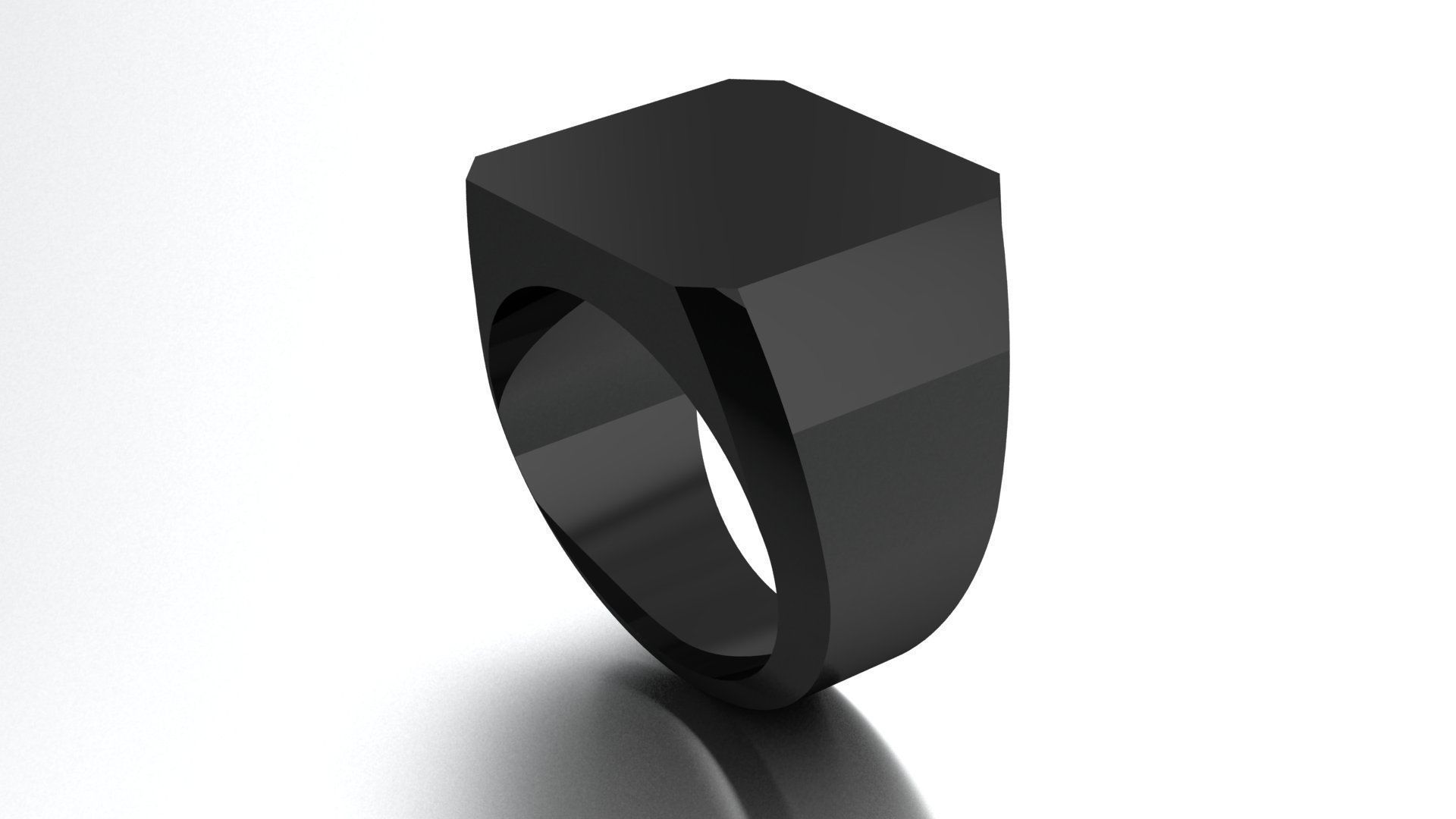 16mm Signet Ring Eamradshape Pritable model 3dmodel US 7 3D print model_4