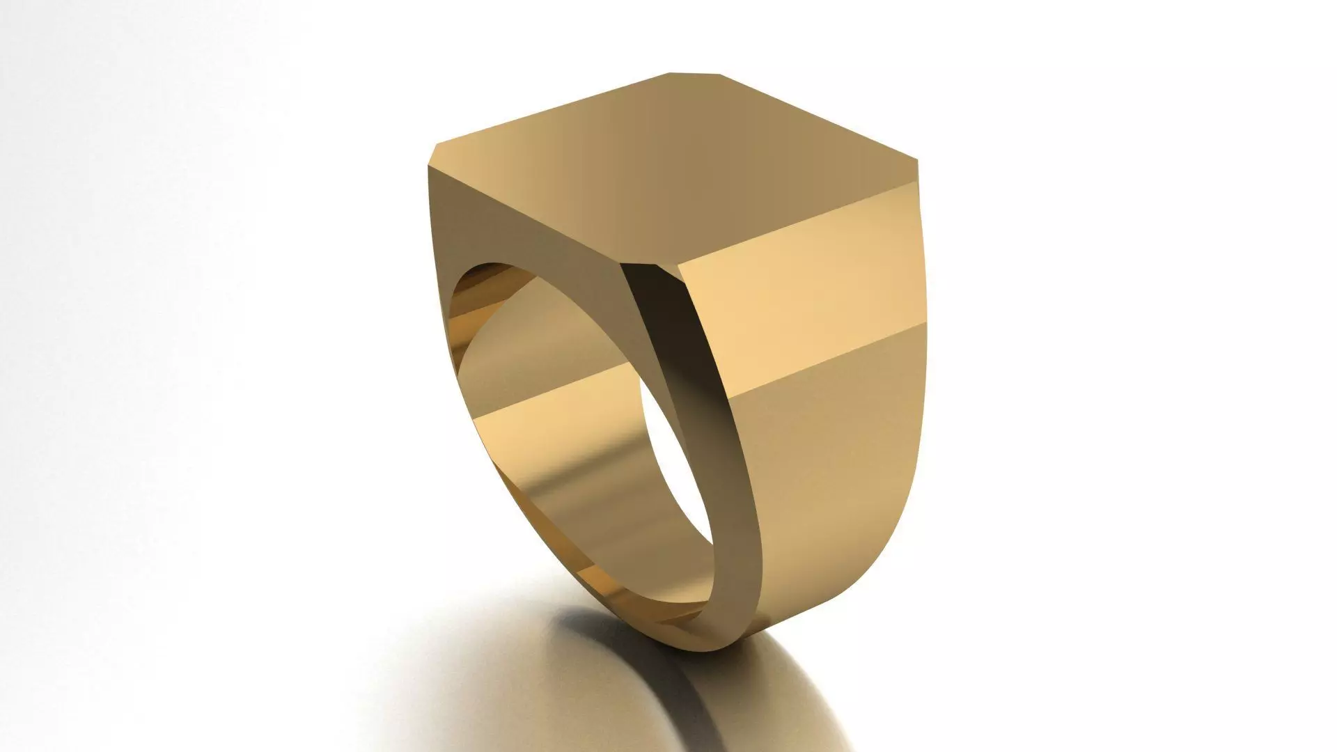 16mm Signet Ring Eamradshape Pritable model 3dmodel US 7 3D print model_0